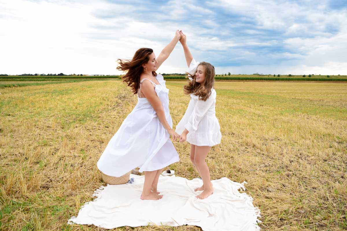 familien shooting draussen